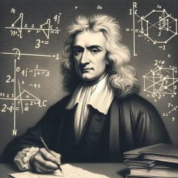 Ilustração do cientista Isac Newton
